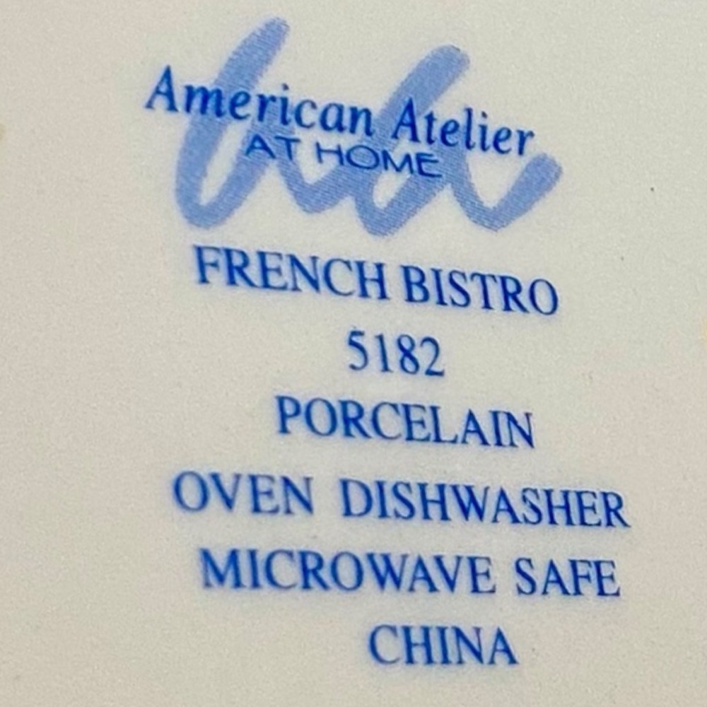 (4) French Bistro by AMERICAN ATELIER Salad/Desert Plates - Picture 4 of 9